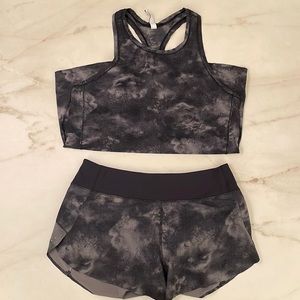 Athleta Running Shorts and Tank Set: Size L